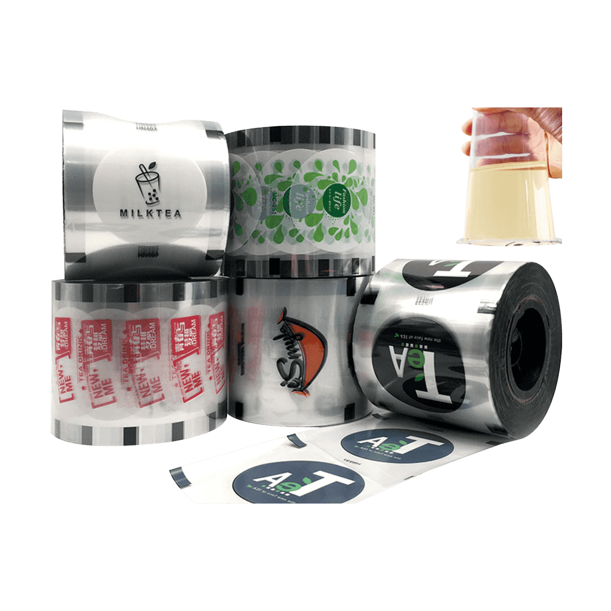 可打印PP PET CPET塑料包装杯和容器打印密封膜