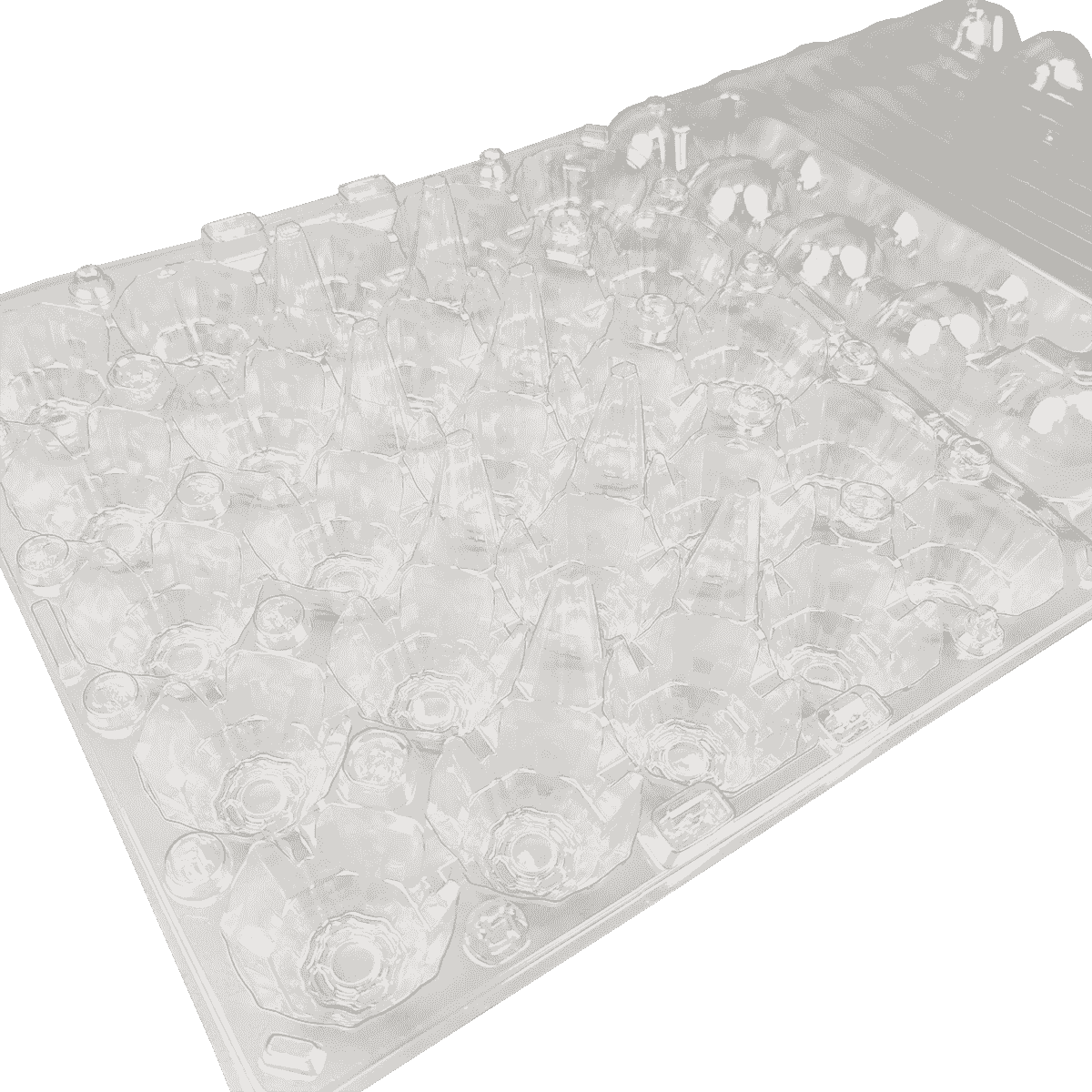 可重复使用的PET环保安全25个鸡蛋纸箱