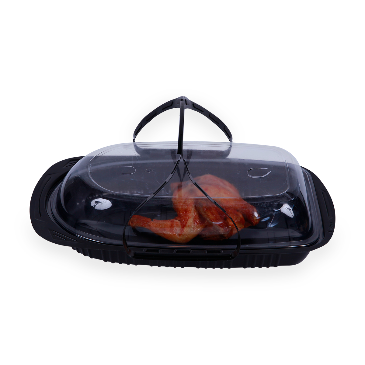 带PP微波烤鸡包装容器的外卖一次性防雾盖