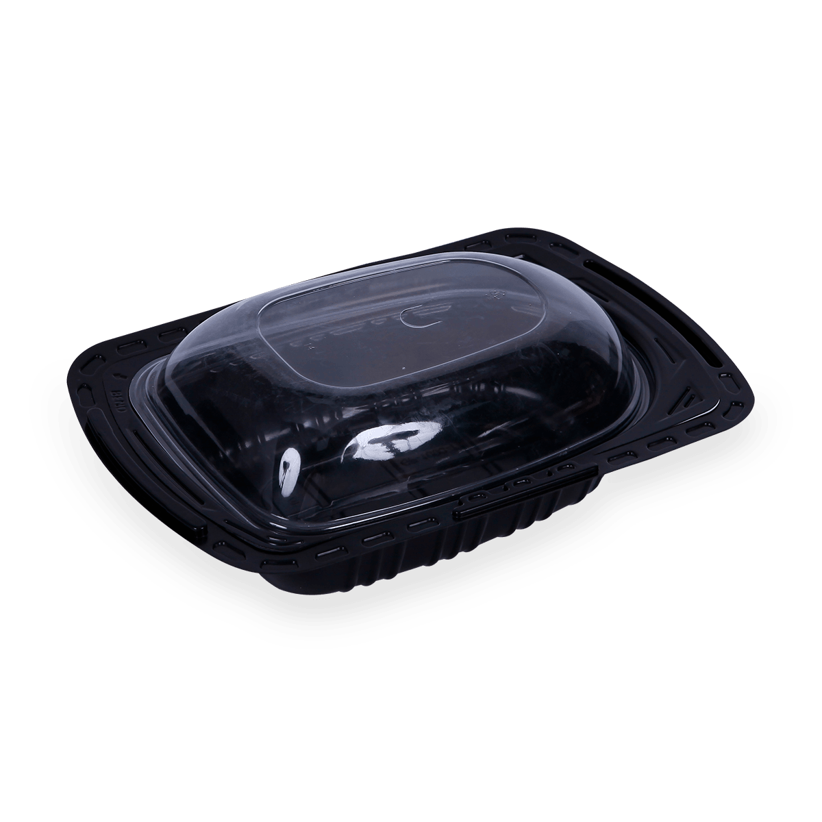 黑色塑料PP烤鸡外卖包装容器