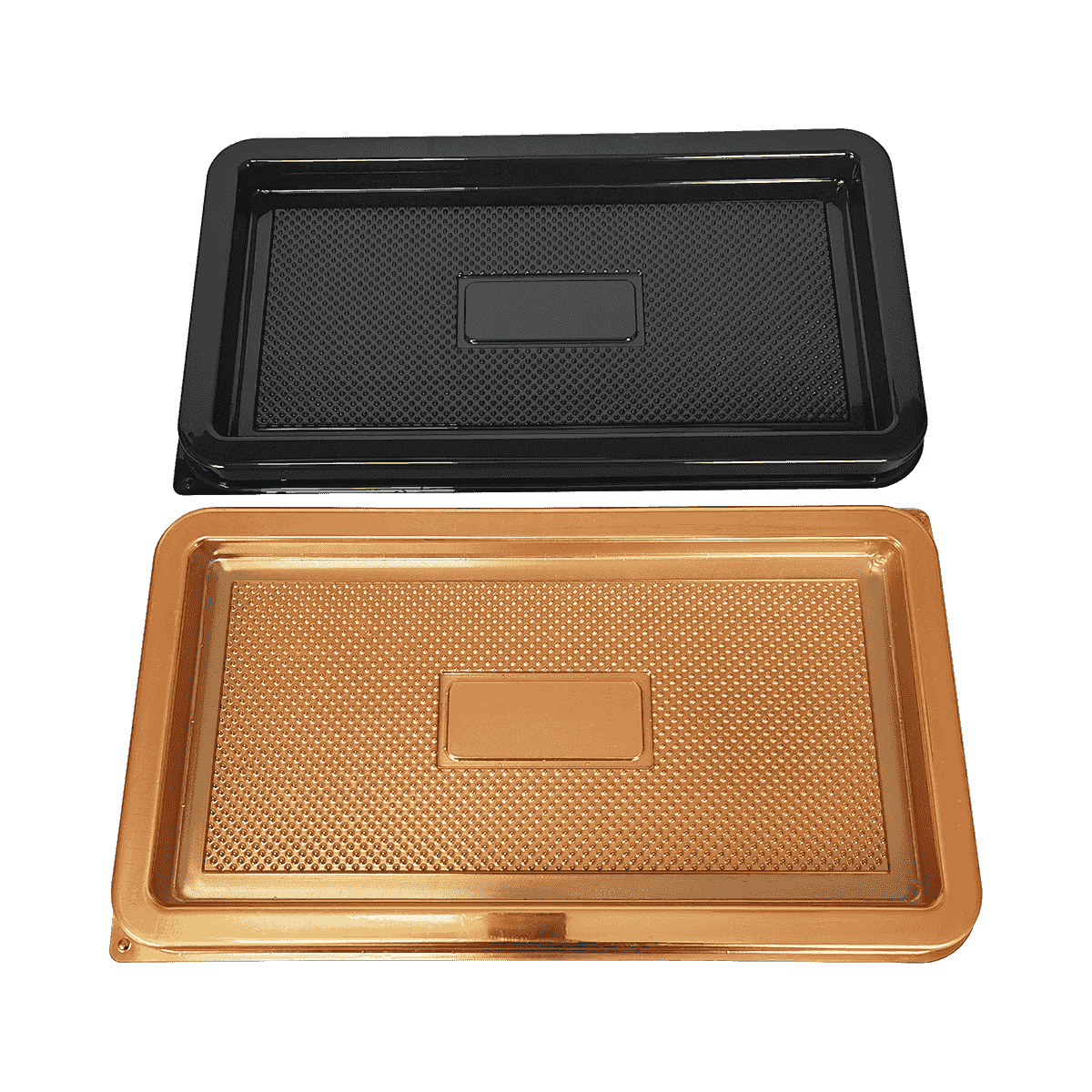 ZK-PET-044 一次性金色PET食品包装容器适用于外卖甜点、水果和面包