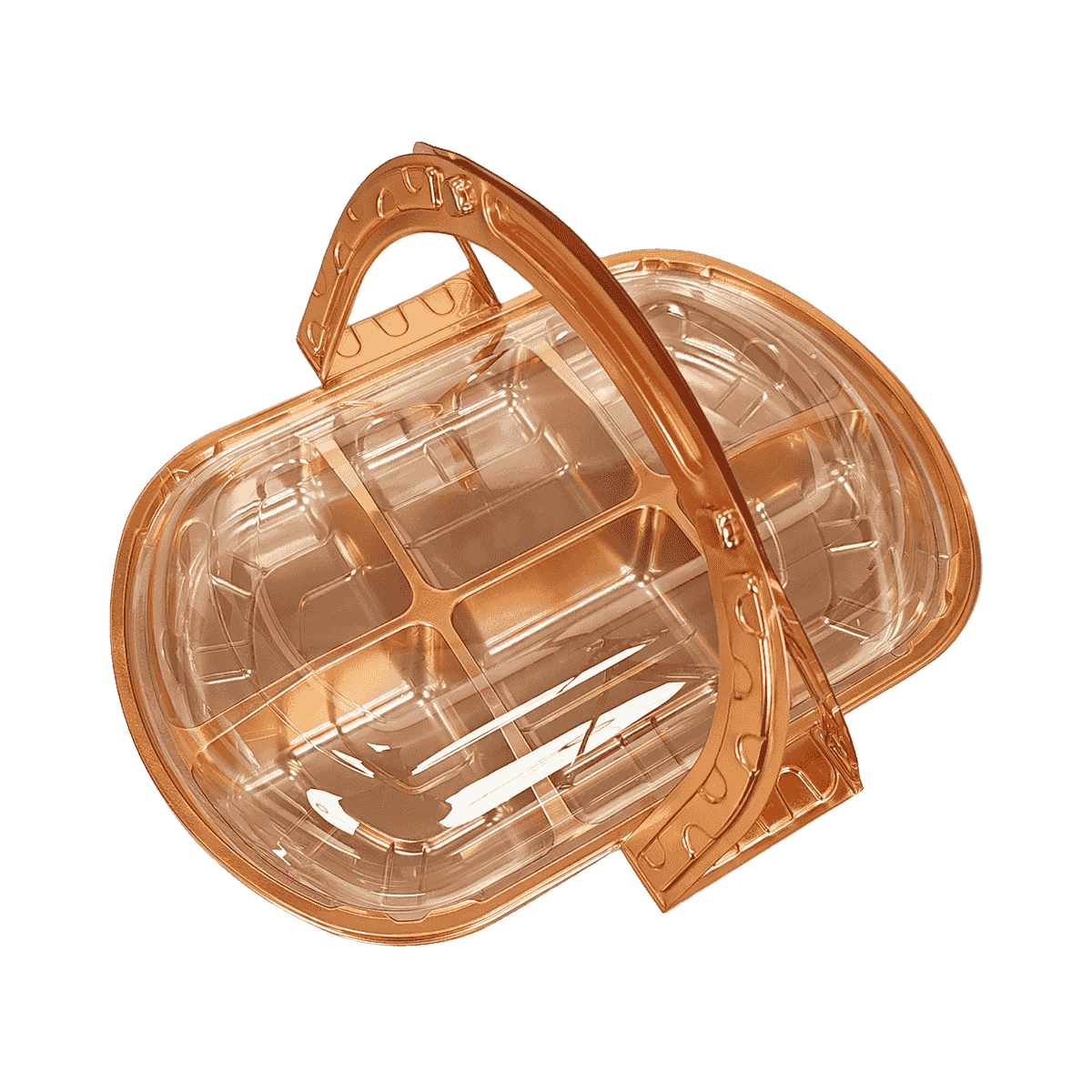 ZK-PET-046 带盖的防漏外卖PET食品包装容器