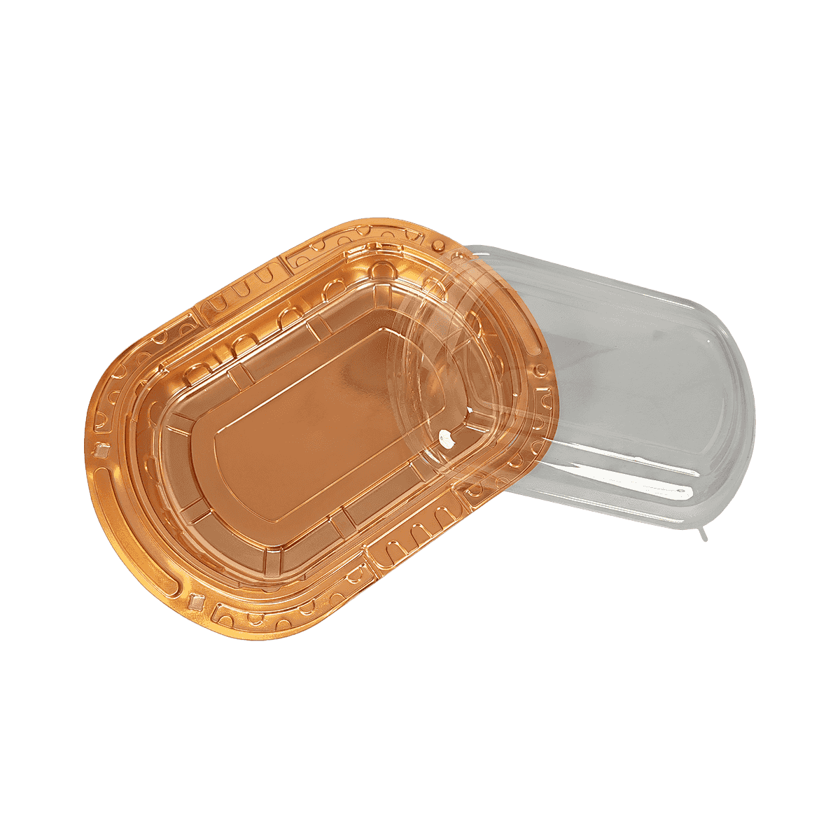 ZK-PET-048 透明盖一次性PET食品包装容器