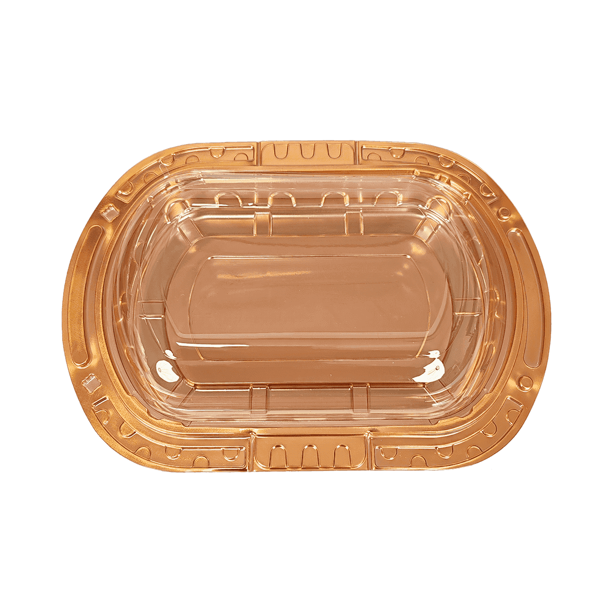 ZK-PET-048 透明盖一次性PET食品包装容器