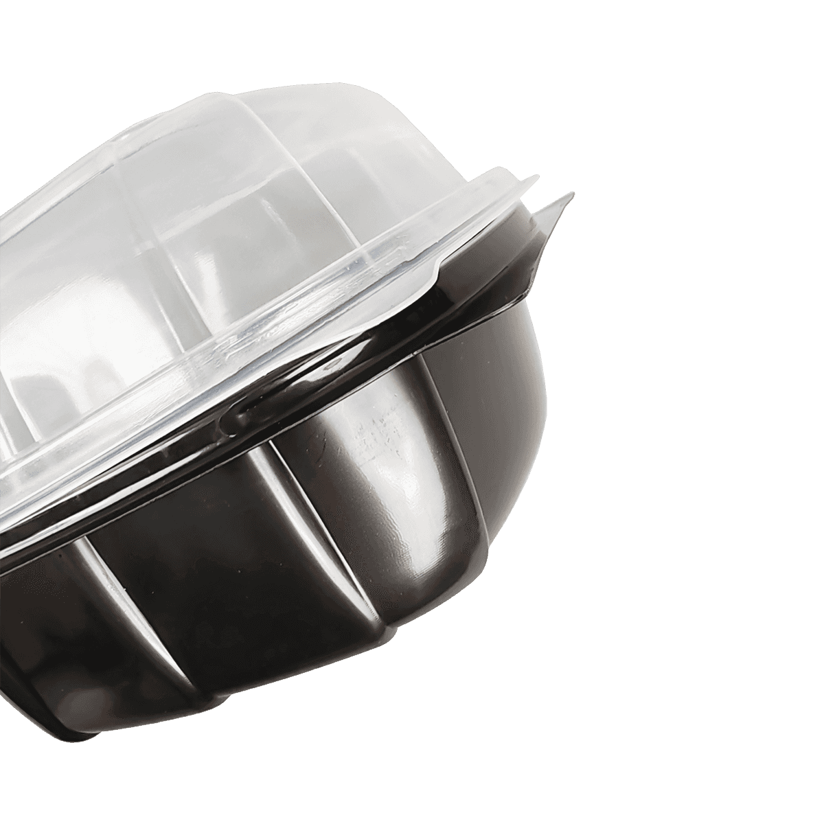 ZK-PP-037 可重复使用的黑色PP包装容器，适用于旅行、露营、野餐