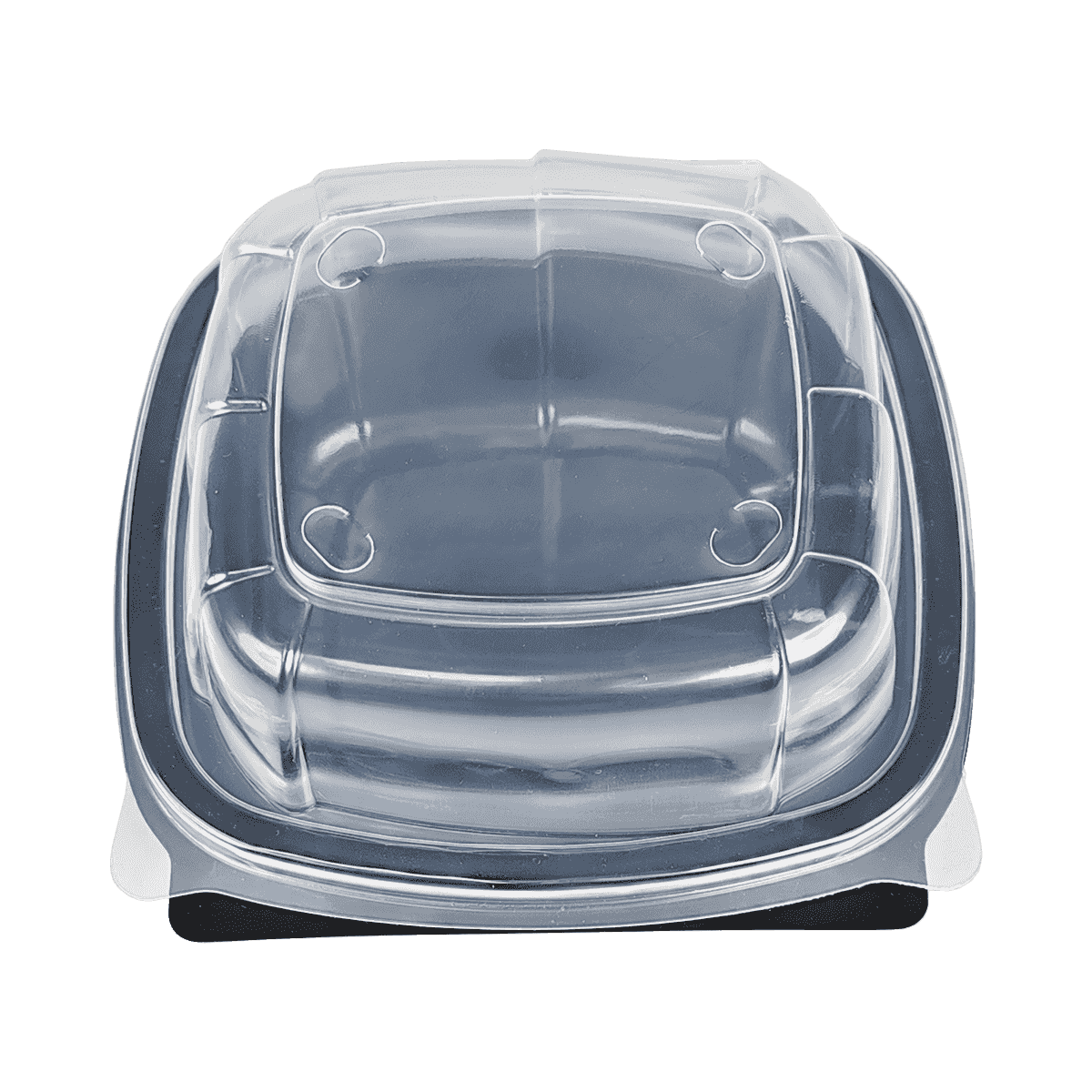 ZK-PP-037 可重复使用的黑色PP包装容器，适用于旅行、露营、野餐